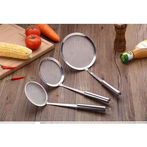 1PC Stainless Steel Wire Fine Mesh Oil Strainer High Quality Flour Sifter Sieve Colanders DIY Kitchen Tools PN 003