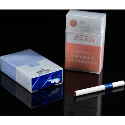 1pc Plastic Clear Cigarette Case (20 Capacity) Shining Cigarettes Box Portable Cigarette Holder Container for Smoker