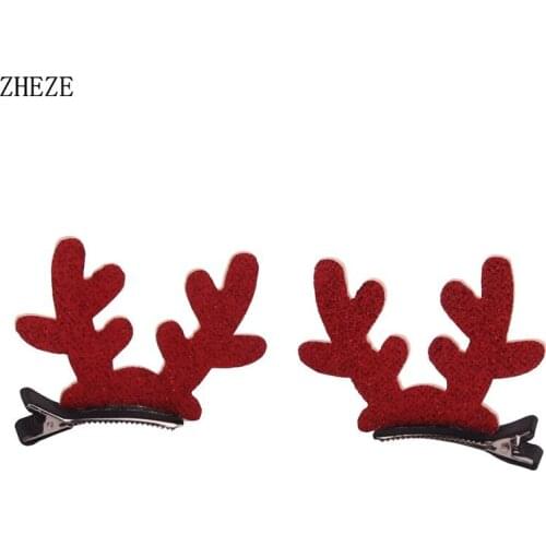 10Pairs/lot New Trendy Christmas Festival Hair Clips for Girls DIY Handmade Fashion Barrettes Children Hairpins Hair Accessories