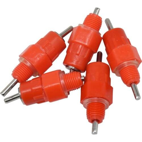 100 pcs Water Cups Nipple Chicken Drinkers Waterer 360 Angle Poultry Supplies Chicken Equipment Quail Pigeon feeding tools