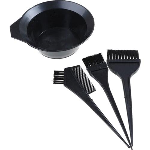 4Pcs Hair Color Dye Bowl Comb Brushes Tool Kit Set Tint Coloring Dye Bowl Comb