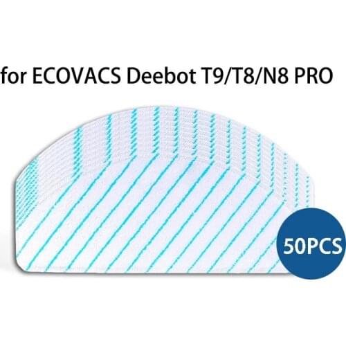 50PCS Microfiber Mopping Pads For ECOVACS DEEBOT OZMO T8 T8 AIVI T9 N8 PRO Vacuum Cleaner Washable Mopping Cloth Rags