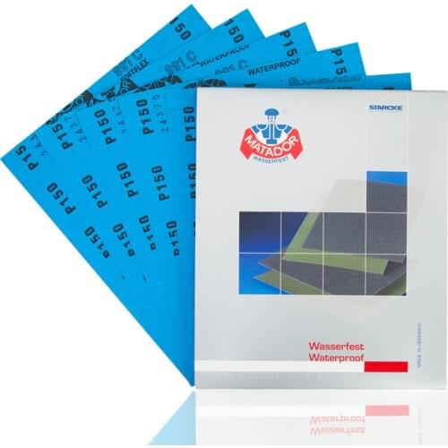 Abrasive paper Waterproof Starcke Matador Germany Sandpaper 50pcs Wet Dry 9 X 11 Inch 220-7000 Grit for Polishing 28*23cm