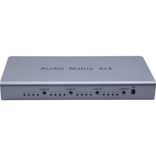 Audio Matrix 4 in 4 out Switch Splitter 4X4 Toslink Digital Audio signal switch for TV STB DVD Player PC Amplifier
