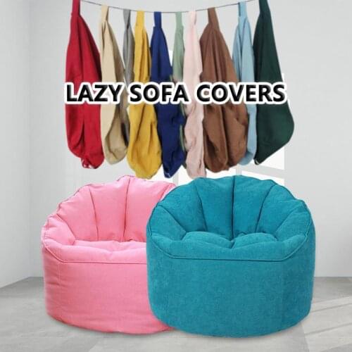 Croker Horse Lazy Sofa Bean Bag Covers Solid Chair Cover Without Filler/Inner Pouf Puff Couch Tatami Living Room Furniture Cover
