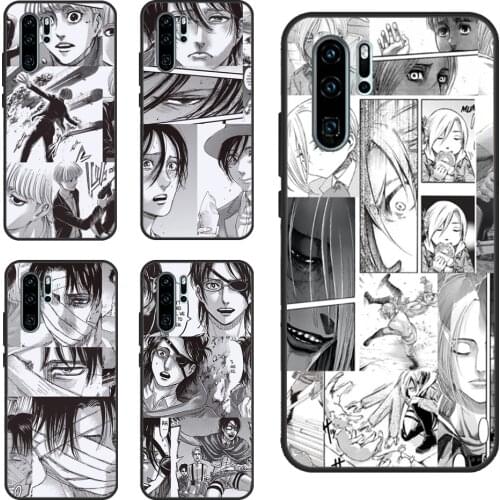 Attack On Titan Manga Collage For Huawei P30 Lite P40 P20 Pro Nova 5T P Smart 2019 Case For Honor 20 10 X Lite 8X 9X
