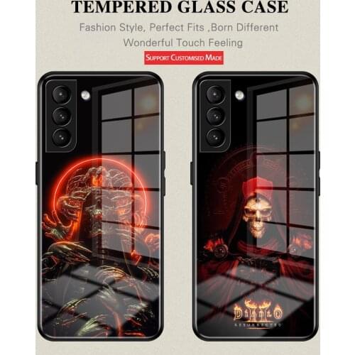 Suitable For Samsung S9 Tempered Glass Reaper Skull Phone Case Suitable For Samsung Note8 9 10 20 S8 10 10E 20 21Plus 20 21Ultra