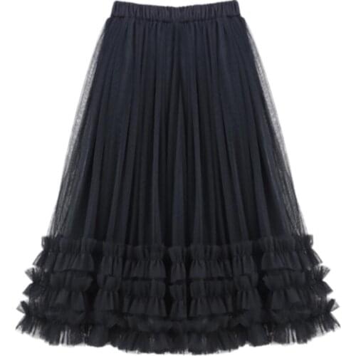 2-13 Years Baby Toddler Teenager Clothes Girl Mesh Party Skirts Girls Princess Tutu Skirts Kids Long Skirt Children Costume