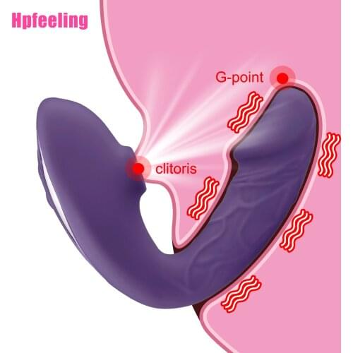 Dildo Clitoris Sucking G-Spot Vibrator for Women Lay on 10 Speeds Nipple Sucker Vagina Clitoris Stimulation Sex Sucking Toys
