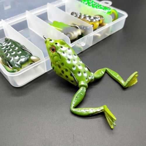 2020 New Arrival Artificial Frog Lure Fishing Soft Lure Black Fish Killer 55mm 15g Fishing lures Soft Frog for snakehead
