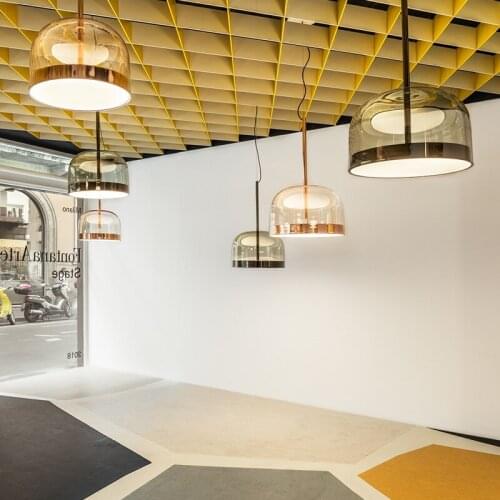 Italian designer light luxury fashion simple modern personality restaurant bar villa hotel bedside glass chandelier