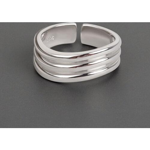 New Trend European and American Style Simple Multi-layer Line Opening Ring Female Minority Design Fashion Personality Ring