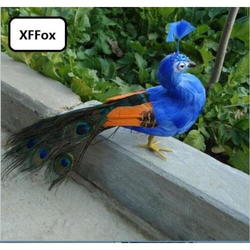 Small cute real life peacock model foam&feather peacock bird gift about 40cm d0049