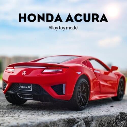 1:32 Scale For Honda Acura NSX Diecast Alloy Metal Luxury Sport Car Model Collection Pull Back Sound&Light Toys Vehicle