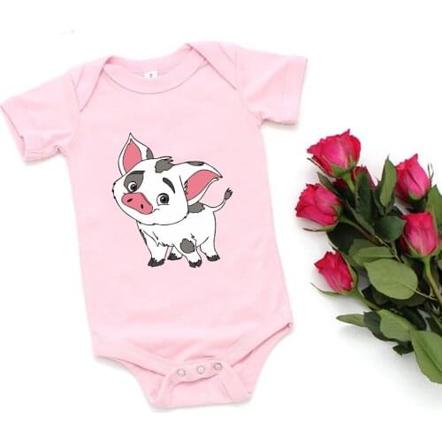 Kawaii Little Pig Baby Girl Body Streetwear Harajuku Newborn Clothes Cute Animal Print Cartoon Toddler Bodysuit Aesthetic Ropa