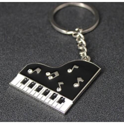 Cute Zinc Alloy Mini Piano Keychain For Women Men Charm Bag Purse Pendant Key Ring Holder Metal Car Key Chains Gifts