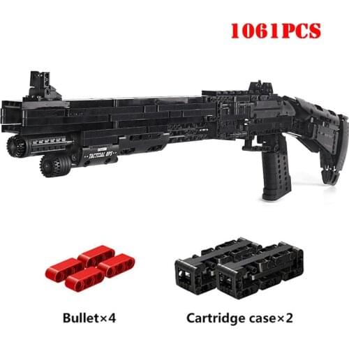 Military The Benelli M4 Super 90 Weapon Automatic Gun Model Building Blocks Technical Assembly Gun City Bricks Children Toys Kid