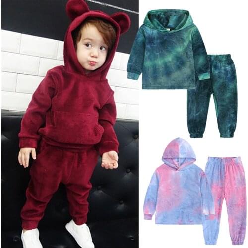 Toddler Boy Clothing Sets 2020 Spring Children Baby Boys Girls Clothes Hoodie+Pants Outfit Kids Clothes Set For Boys Sport Suit