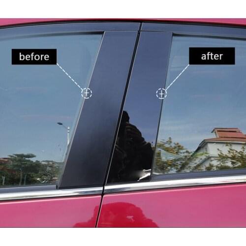 For mazda 6 ATENZA 2004-2013 2014-2017 Window trim Middle column B column Black mirror