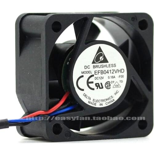 Brand new DELTA EFB0412VHD -F00 4cm4020 12V0.18A Server cooling fan