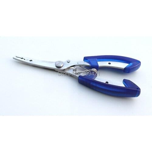 WholeSale 100pcs/lot 6.5" Stainless Steel Fishing Piler Scissors Hook Cutter Line Remove Tackle Tool 3 colors with carrying case