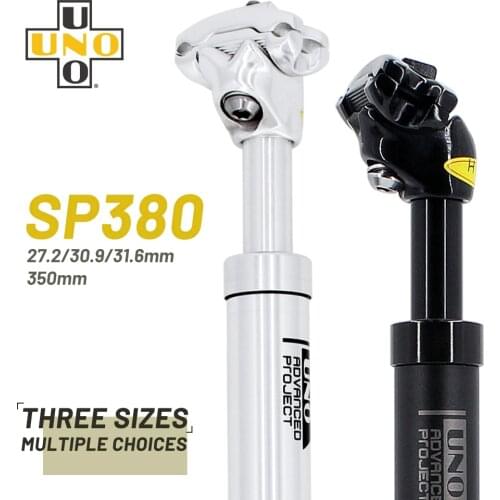 UNO Bike Shock Absorption Damping Seat Tube Suspension Bicycle Seatpost 27.2/ 31.6 X350MM MTB Seat Posts Aluminium Bicycle Parts