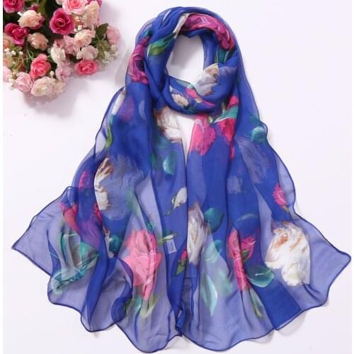 Luxury Brand Aztec Floral Printing Scarf Long Soft Wrap Scarf Simulation Silk Shawl Scarves Leopard Scarf Women Multicolor