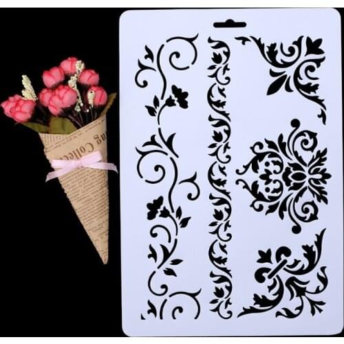 Layering Stencils Album Scrapbooking Drawing Painting Template Paper DIY Mould E56C