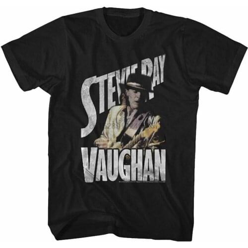 Stevie Ray Vaughan Ol Steve Black Adult T-Shirt Cotton Harajuku Tops Fashion Classic Tee Shirt