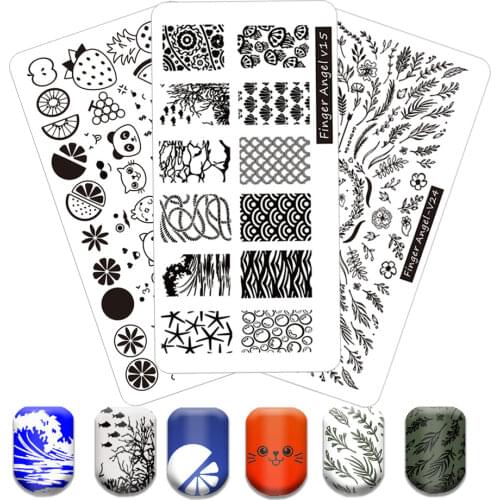 Nail Art Stamping Flamingo Theme Nail Stamping Plates Manicure Stencil Set For Nail Stamping