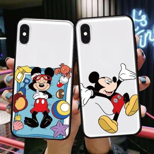 Smiling Mickey Mouse Anime Transparent Phone cover hull For SamSung Galaxy S 8 9 10 20 21 S30 Plus Edge E S20fe 5G Lite Ultra s