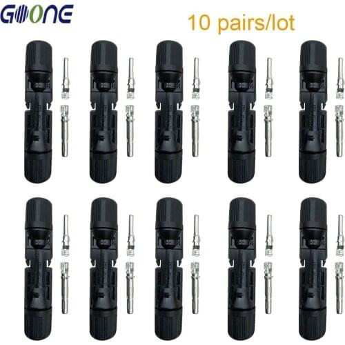 High Quality Solar Photovoltaic PV Connector Total New Shell PPO Insulation for Solar PV Panel System Cable AWG10 AWG12 AWG14