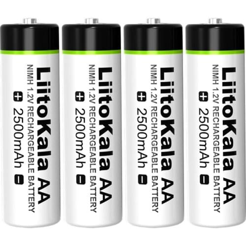 1-10PCS Liitokala 1.2V AA 2500mAh Ni-MH Rechargeable battery aa for Temperature gun remote control mouse toy batteries
