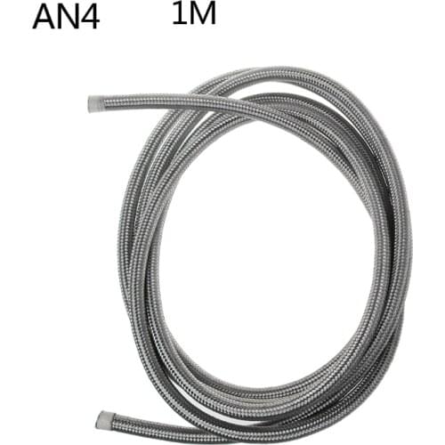 1M Stainless Steel Braided Brake Gas Oil Fuel Line Hose AN4 AN6 AN8 AN10 NEW