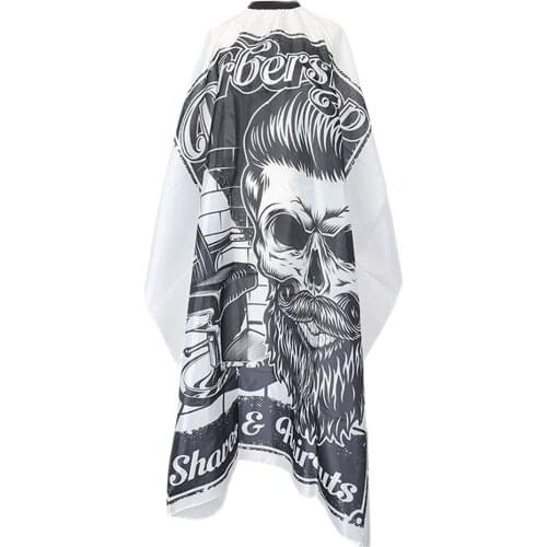 1 Pc Professional Salon Haircut Apron Anti-Dust Shawl Fashion Retro Skull Shawl Haircut Shawl For Barber Shop Barber Accessories
