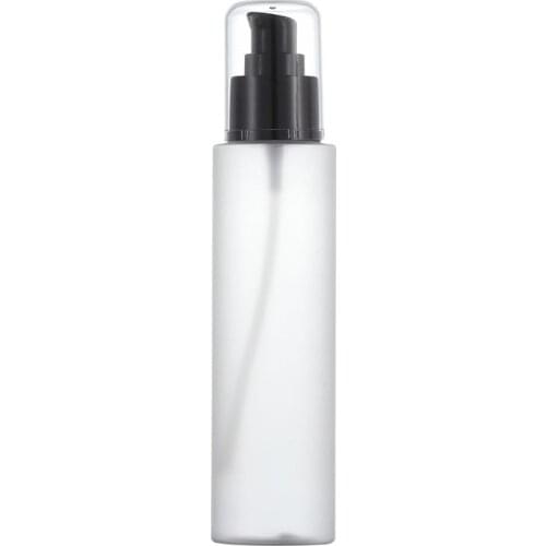 200ml frosted PET BOTTLE or plastic bottle black pump clear lid for serum/lotion/toner/emulsion foundation packing