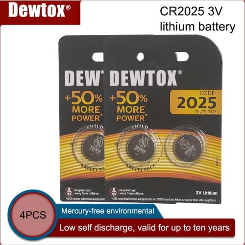 4PCS Original for DURACELL CR2025 Button Cell Battery 3V Lithium Batteries for Watch Toy Computer Calculator Control DLCR 2025