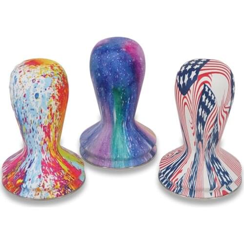 58mm 304 Stainless Steel Coffee Tamper Coloured Silicone Frosted Handle Coffee Powder Hammer Coffee Accessories For Barista New