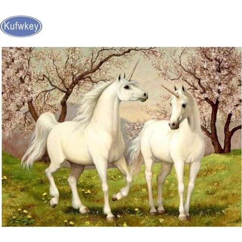 5d Diy Diamond Painting unicorn sister Full Square 3d Diamond Embroidery Cross Stitch Rhinestone Mosaic Painting home Decoration