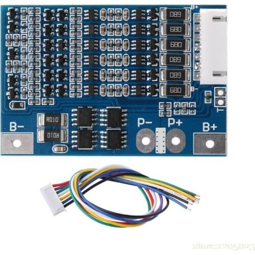 6S 22.2V Li-ion 18650 Lithium Battery BMS Charger Protection Board with Balance