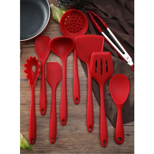 9pcs/lot Heat Resistant Silicone Cookware Set Nonstick Cooking Tool Kitchen Baking Tool Kit Utensils Kitchen Accessories OK 1164