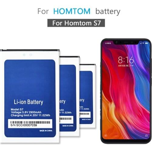 Battery 2900mAh For Homtom S7 Mobile Phone Li-ion Bateria