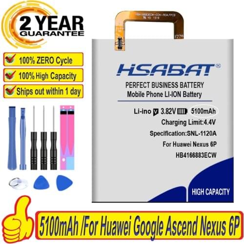 HSABAT HB416683ECW 4850mAh Battery for Huawei Google Ascend Nexus 6P H1511 H1512