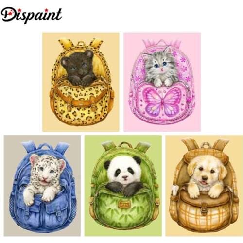 DIAPAI Diamond Painting 5D DIY 100% Full Square/Round Drill "Animal bag friend" 3D Embroidery Cross Stitch Home Decor