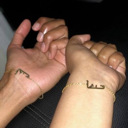 Custom Arabic Bracelet Personalized Arabic Name Bracelet Kids Stainless Steel Arabic Jewelry Gifts For Women/Men