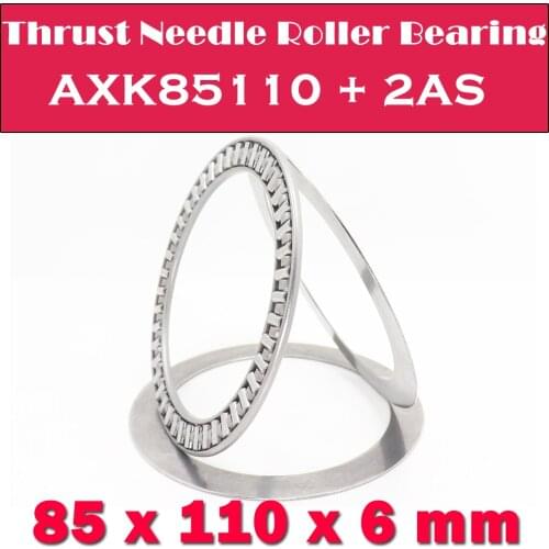 AXK85110 + 2AS Thrust Needle Roller Bearing With Two AS85110 Washers 85*110*6mm ( 1 Pcs) AXK85110 889117 NTB85110 Bearings