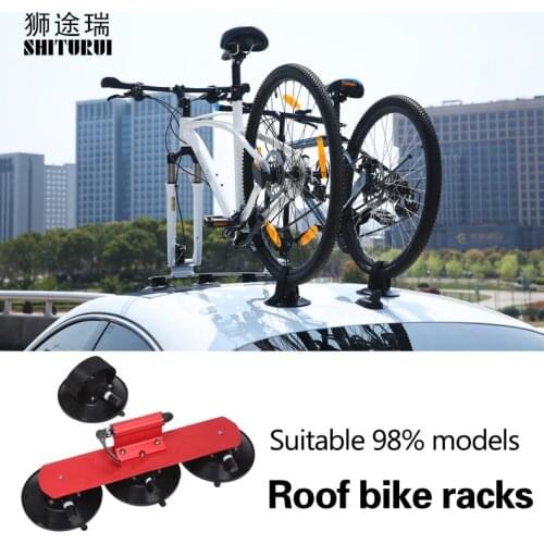 SHITURUI Roof bike racks ThruRide 565 Quick dismantling, compact and convenient T screw fastening Sucker type Free punching