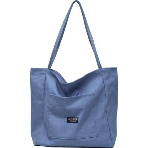 Large Capacity Canvas Womens Bag 2021 Retro Simple Striped Womens Shoulder Bag Multifunctional Casual Open Tote Shopping Bag