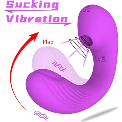 JingZhi 2 IN 1 Sucking Vibrator 7 Mode Vibrating Sucker Anal Vagina Clitoris Stimulator Wearable Oral Suction Sex Toys for Women