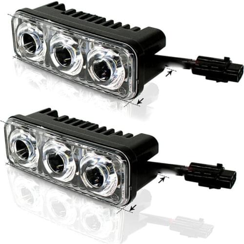 Super White Light High Power DRL Daytime Running Work Universal 12V 2pcs Durable